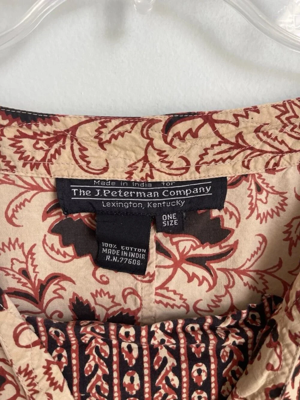 J Peterman Vintage Brown Caftan Kaftan Dress